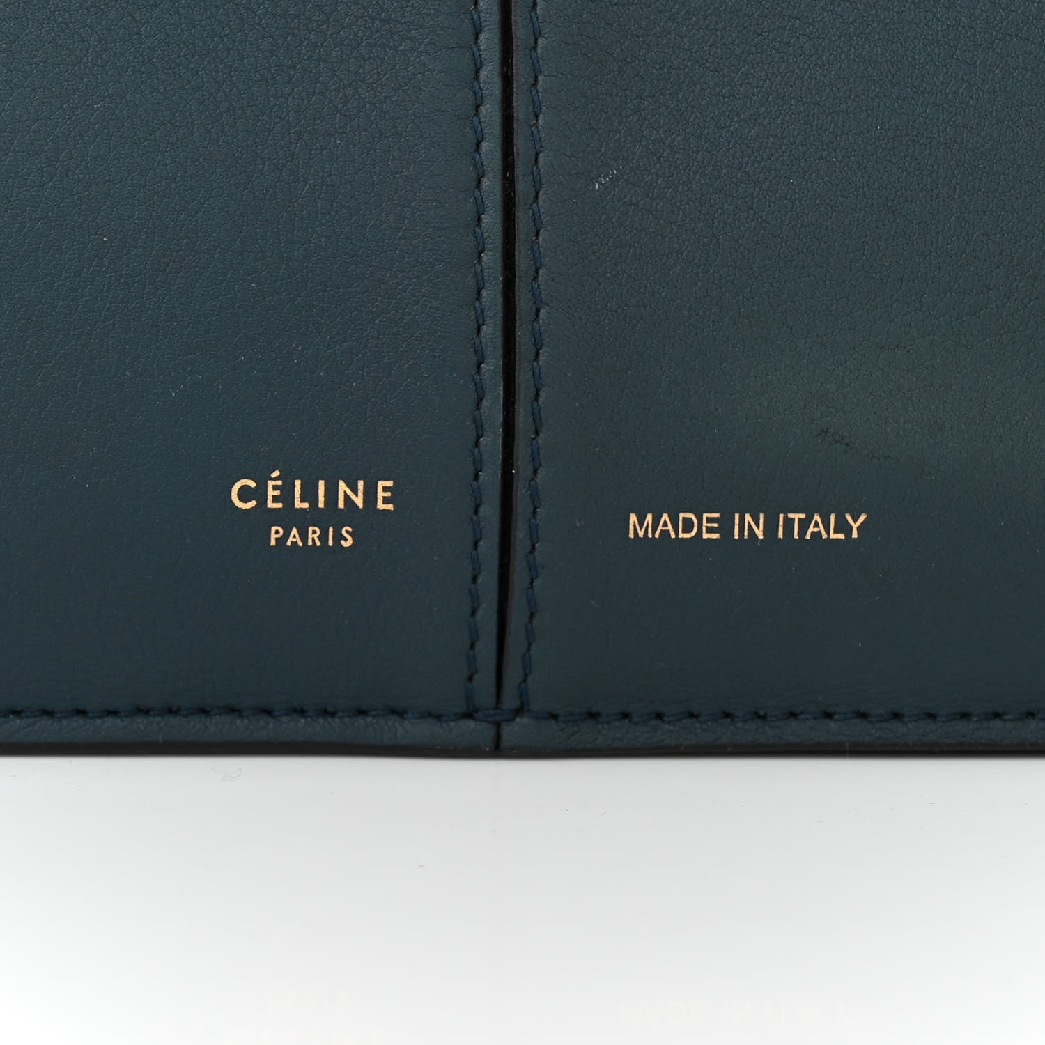 Celine Calfskin Small Tri-Fold Shoulder Bag Steel Blue 7 of 14