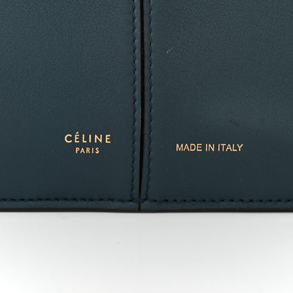 Celine Calfskin Small Tri-Fold Shoulder Bag Steel Blue 7 of 14