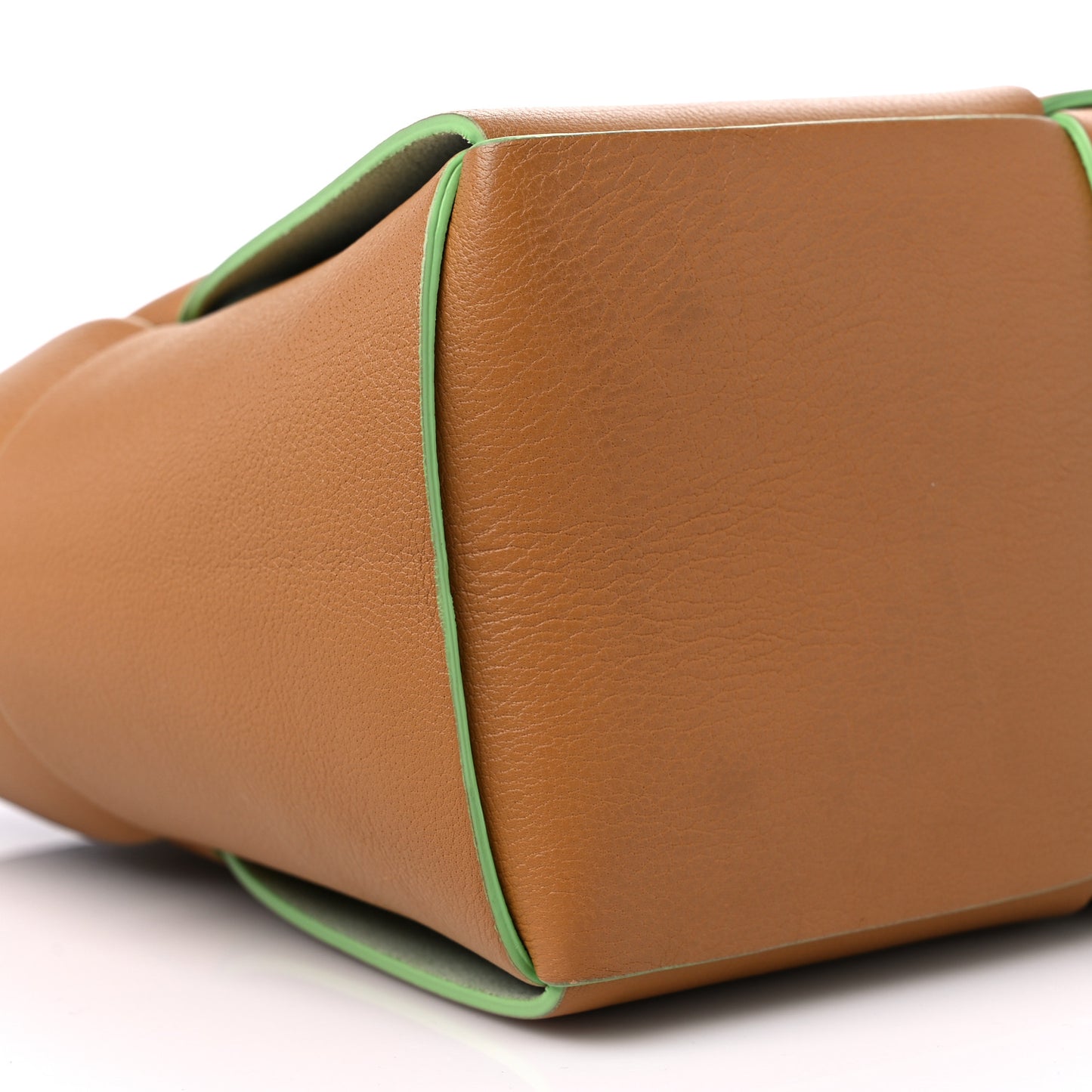 Nappa Intrecciato Small Arco Tote Carmel Pistachio