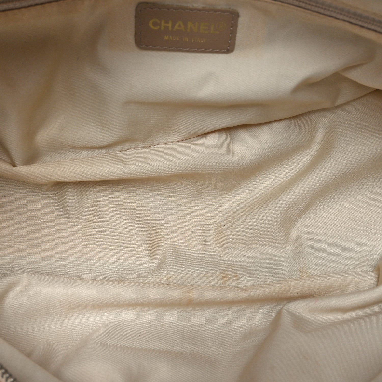 Chanel Nylon Travel Bowler Beige 7 of 13