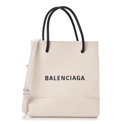 Balenciaga Calfskin Logo XXS Shopping Tote White 1 of 11
