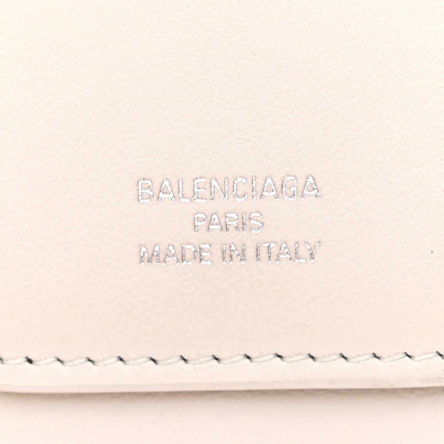 Smooth Calfskin Logo Envelope Compact Wallet White