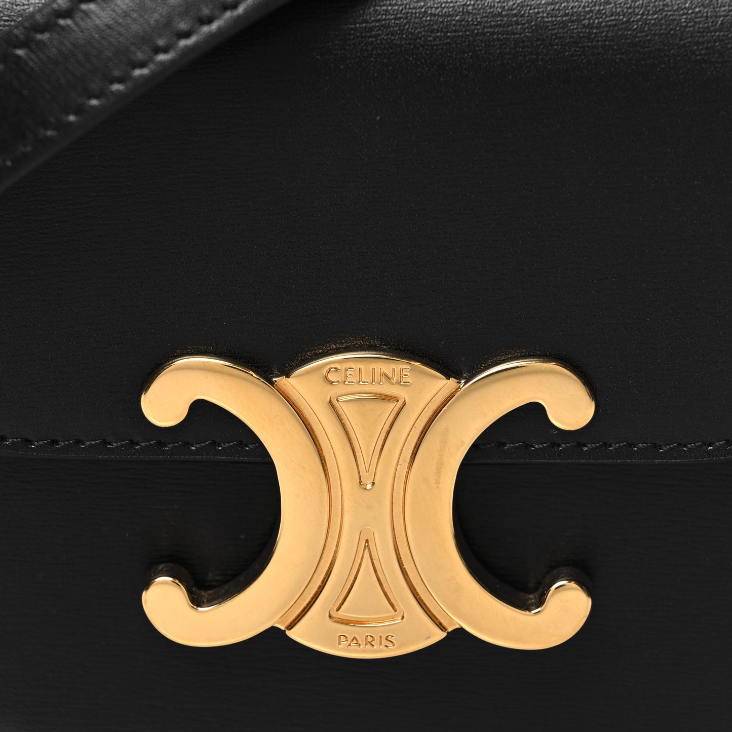 Shiny Calfskin Mini Triomphe Black