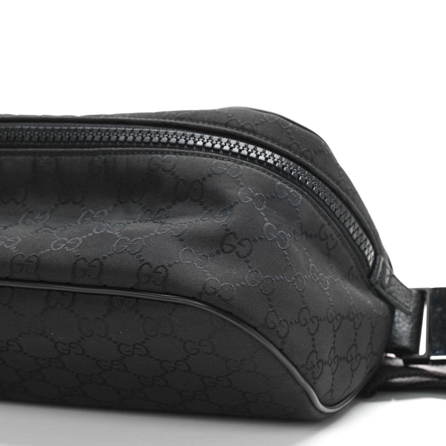 Gucci Nylon Monogram Fanny Pack Belt Bag Black 10 of 10