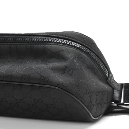 Gucci Nylon Monogram Fanny Pack Belt Bag Black 10 of 10