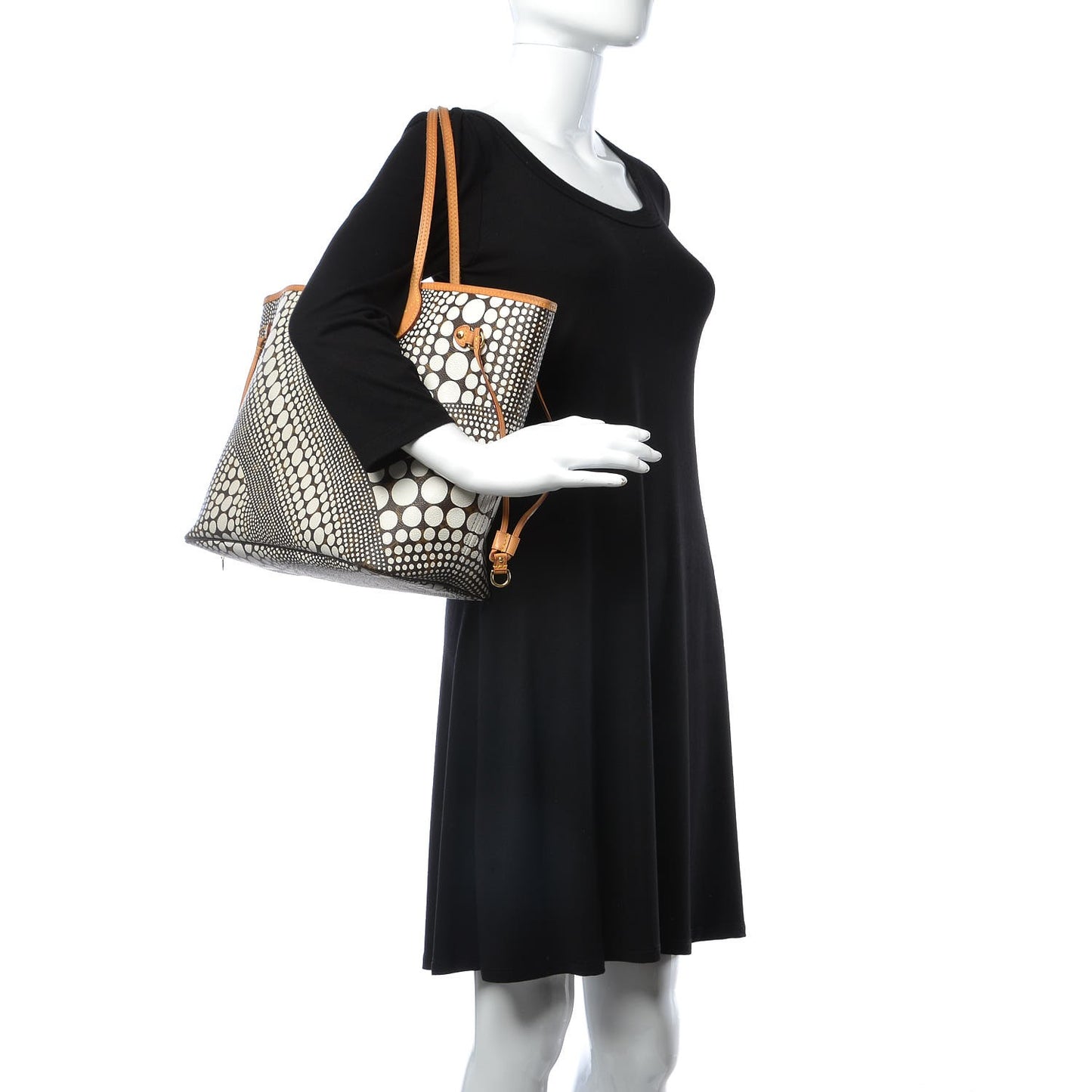 Monogram Kusama Waves Neverfull MM White
