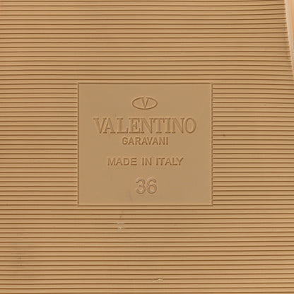 Valentino Garavani Shearling Roman Stud Slide Sandals 36 Sahara Beige 7 of 8