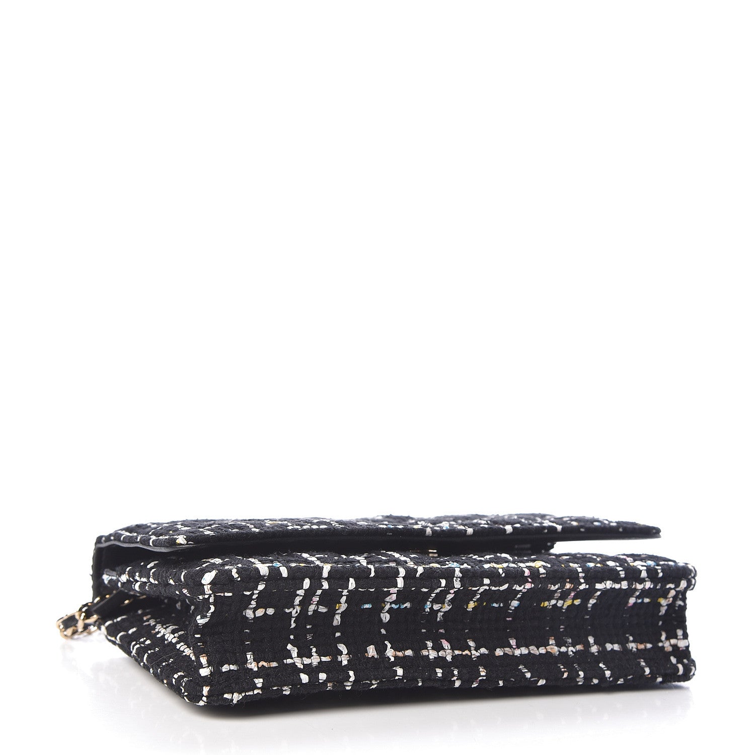 Chanel Tweed Wallet On Chain WOC Black 4 of 10