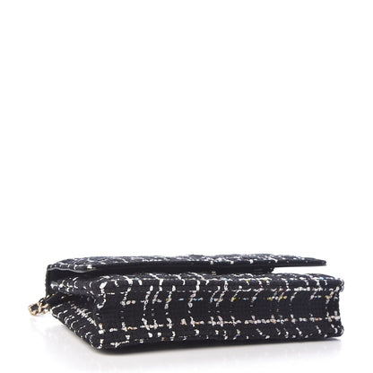 Chanel Tweed Wallet On Chain WOC Black 4 of 10