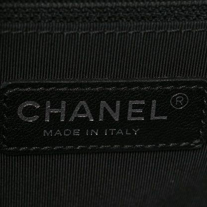 Chanel Patent Calfskin Quilted New Medium Plexiglass Boy Flap Navy Blue 7 of 10