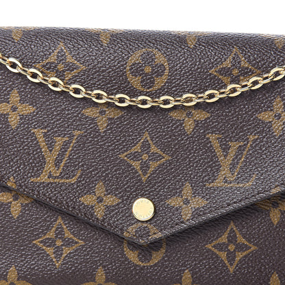 Louis Vuitton Monogram Pochette Felicie Chain Wallet Fuchsia 13 of 15