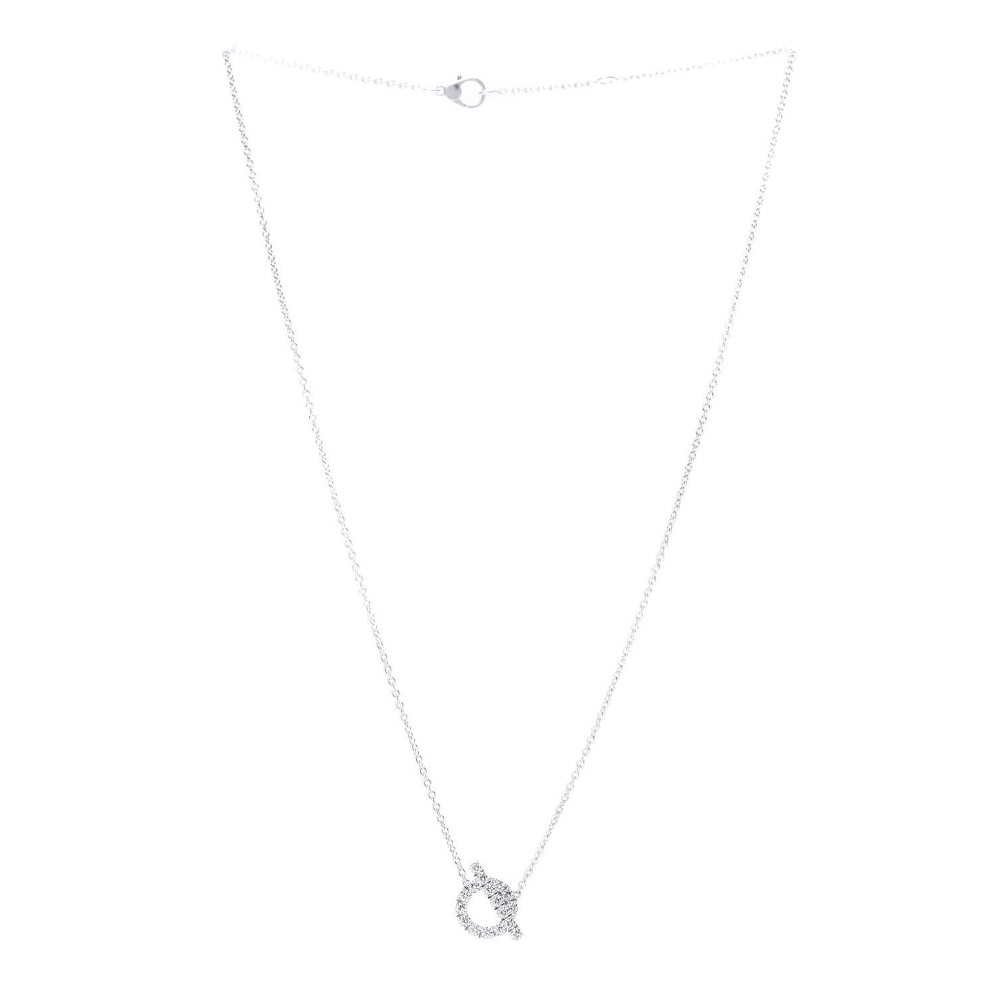 18K White Gold Diamond Finesse Pendant Necklace