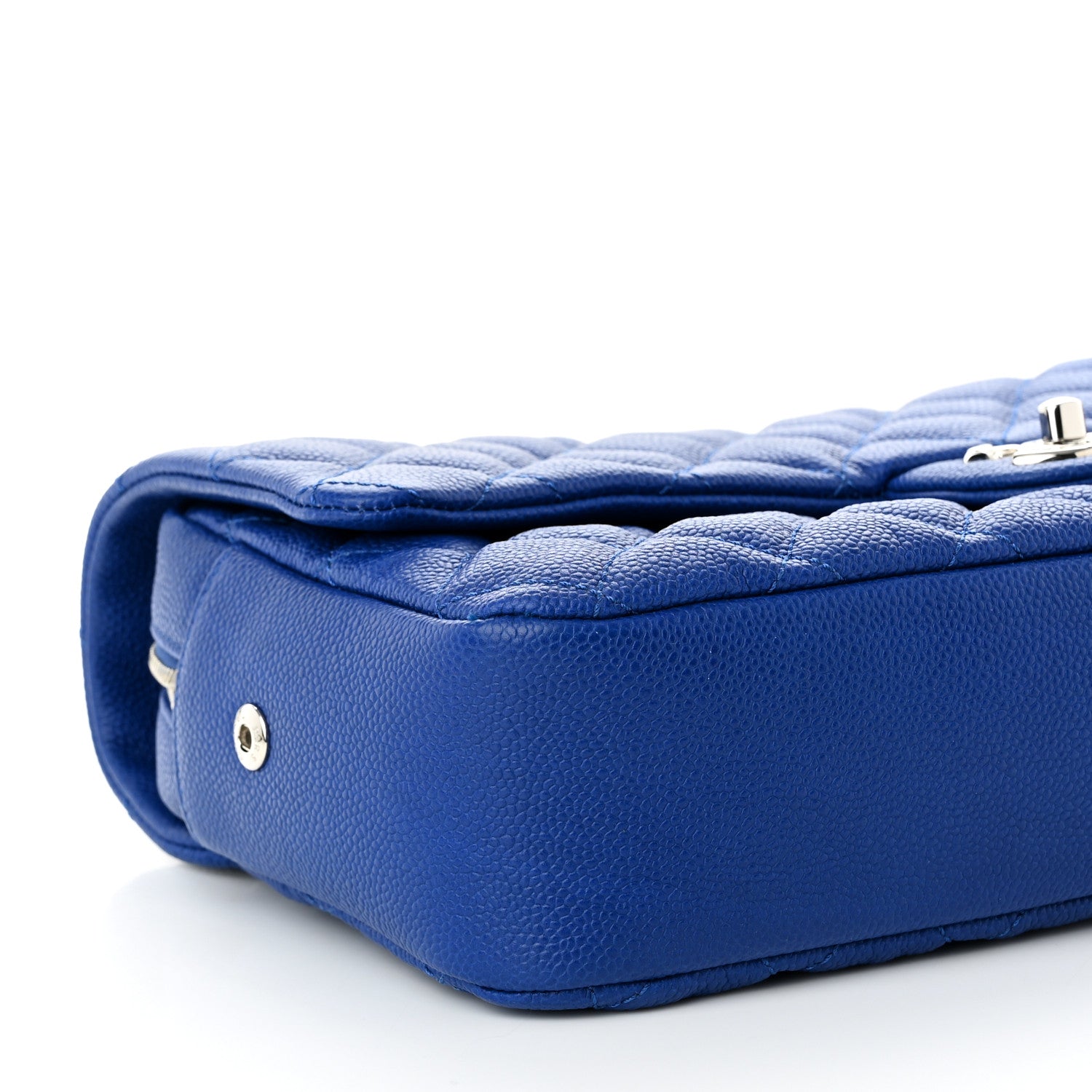Chanel Caviar Quilted Jumbo Easy Flap Blue 9 of 10