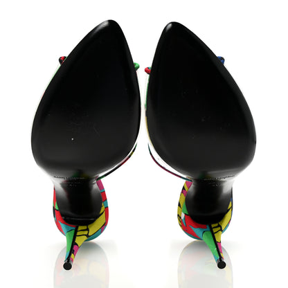 Saint Laurent Transparent Ibiza Flower Gippy 95 Mule Sandals 40 Multicolor 6 of 9