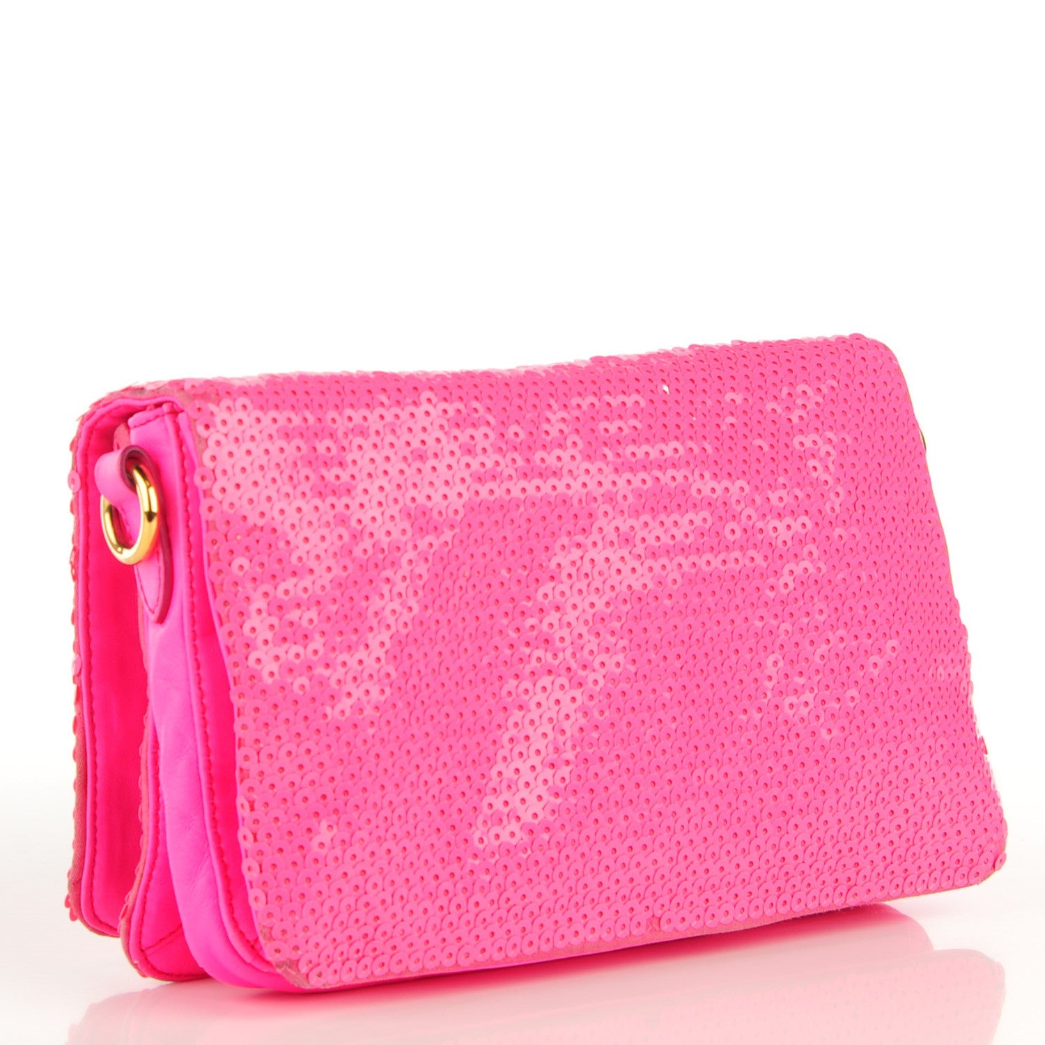 Miu Miu Sequined Crossbody Bag Pink 3 of 13
