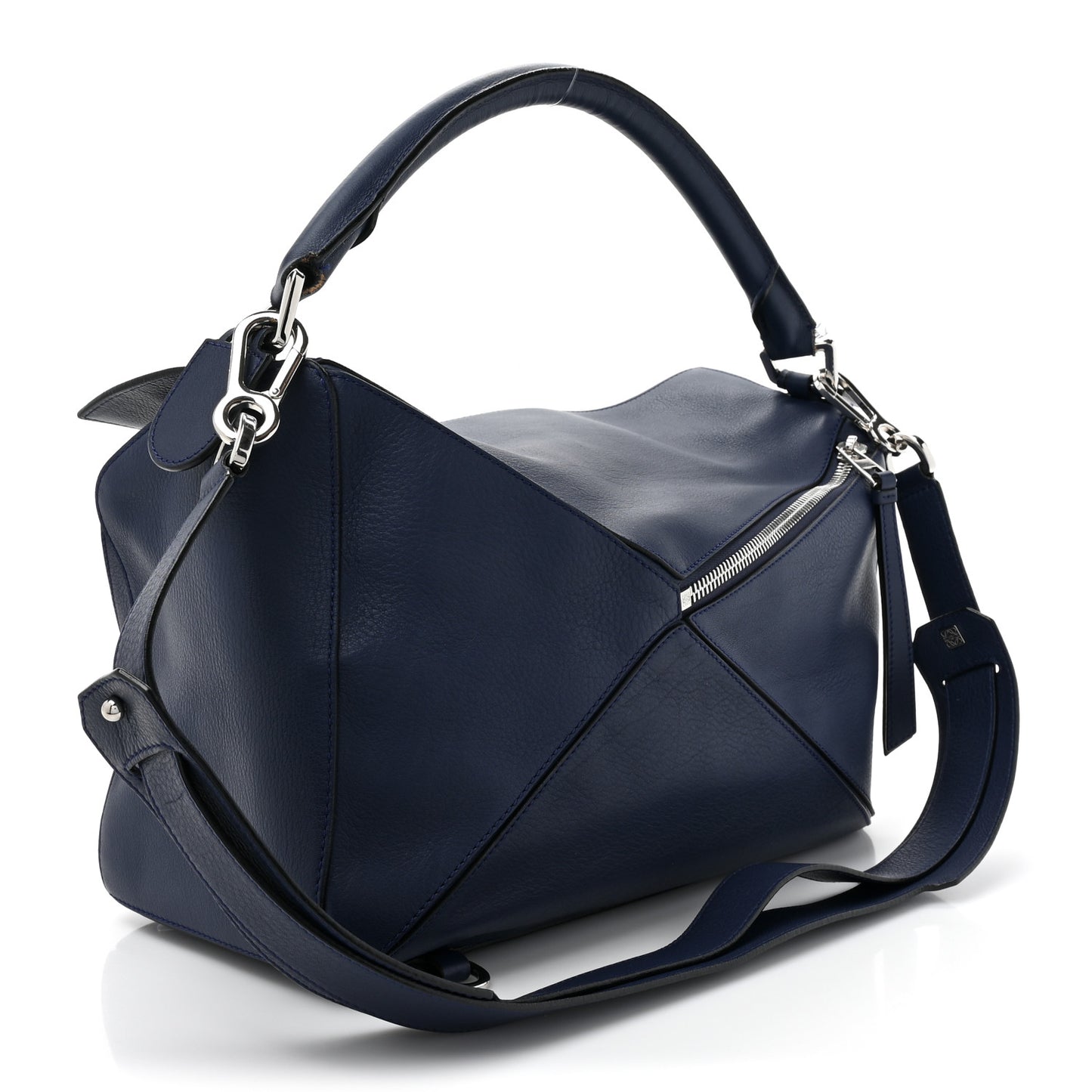 Calfskin Large Puzzle Bag Marine