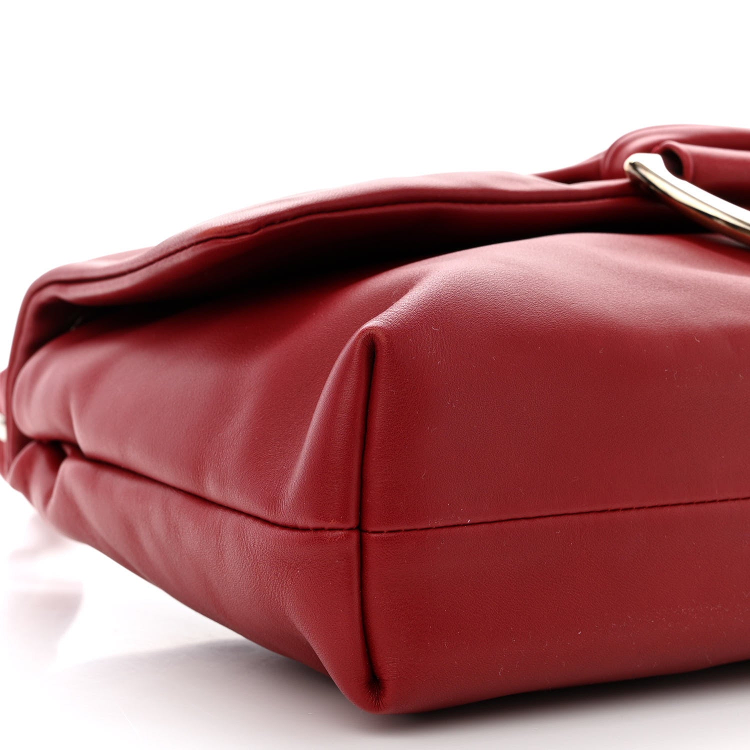 Christian Dior Lambskin Small Demi Lune Flap Red 9 of 10
