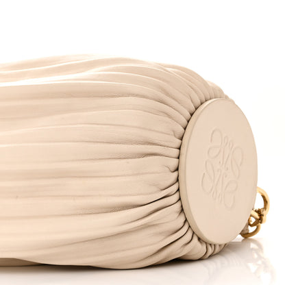 Loewe Lambskin Pleated Bracelet Pouch Shoulder Bag White 9 of 9