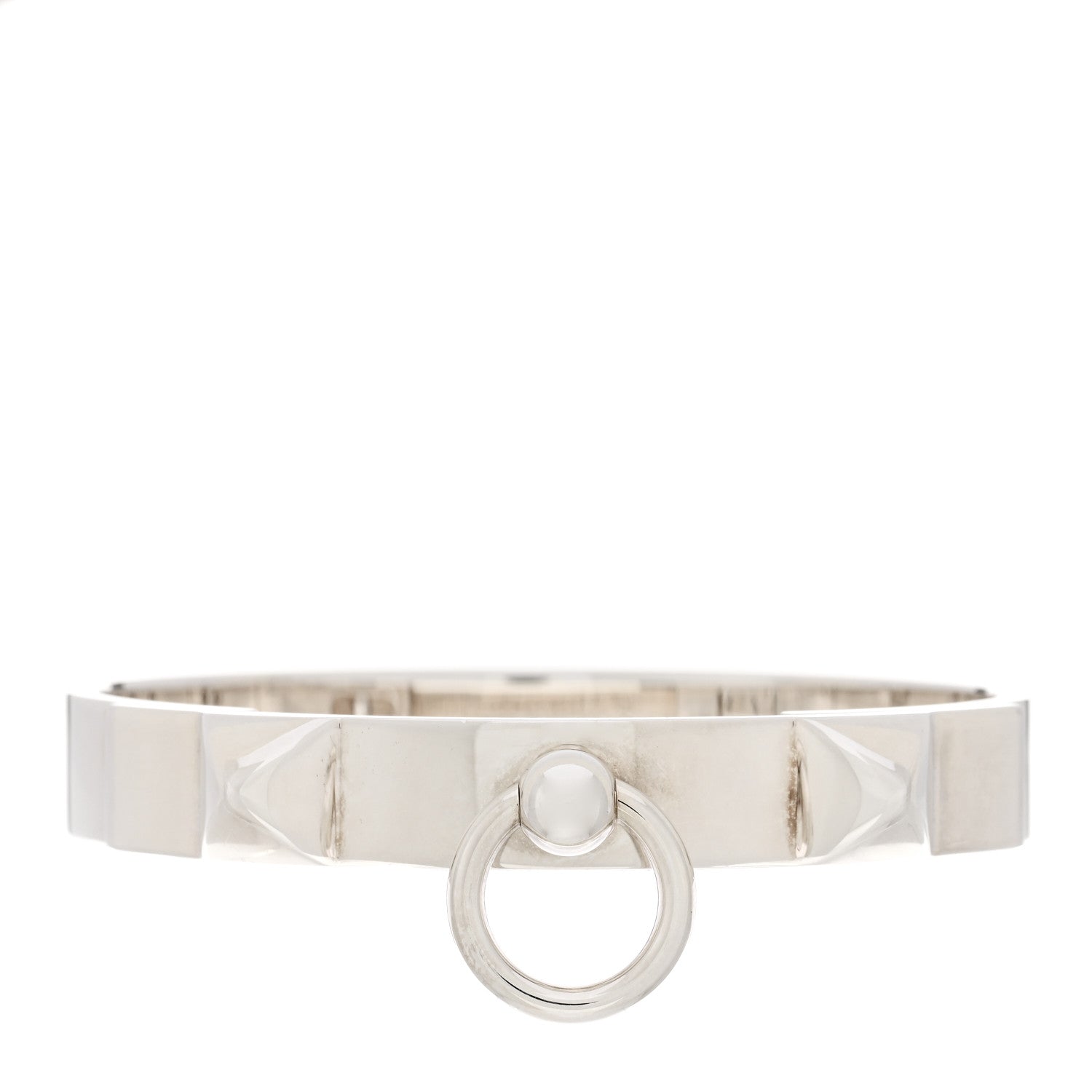 Hermes Sterling Silver PM Collier De Chien Bracelet ST 1 of 4