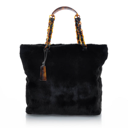 Chanel Mink Tortoise Chain Tote Black 1 of 8