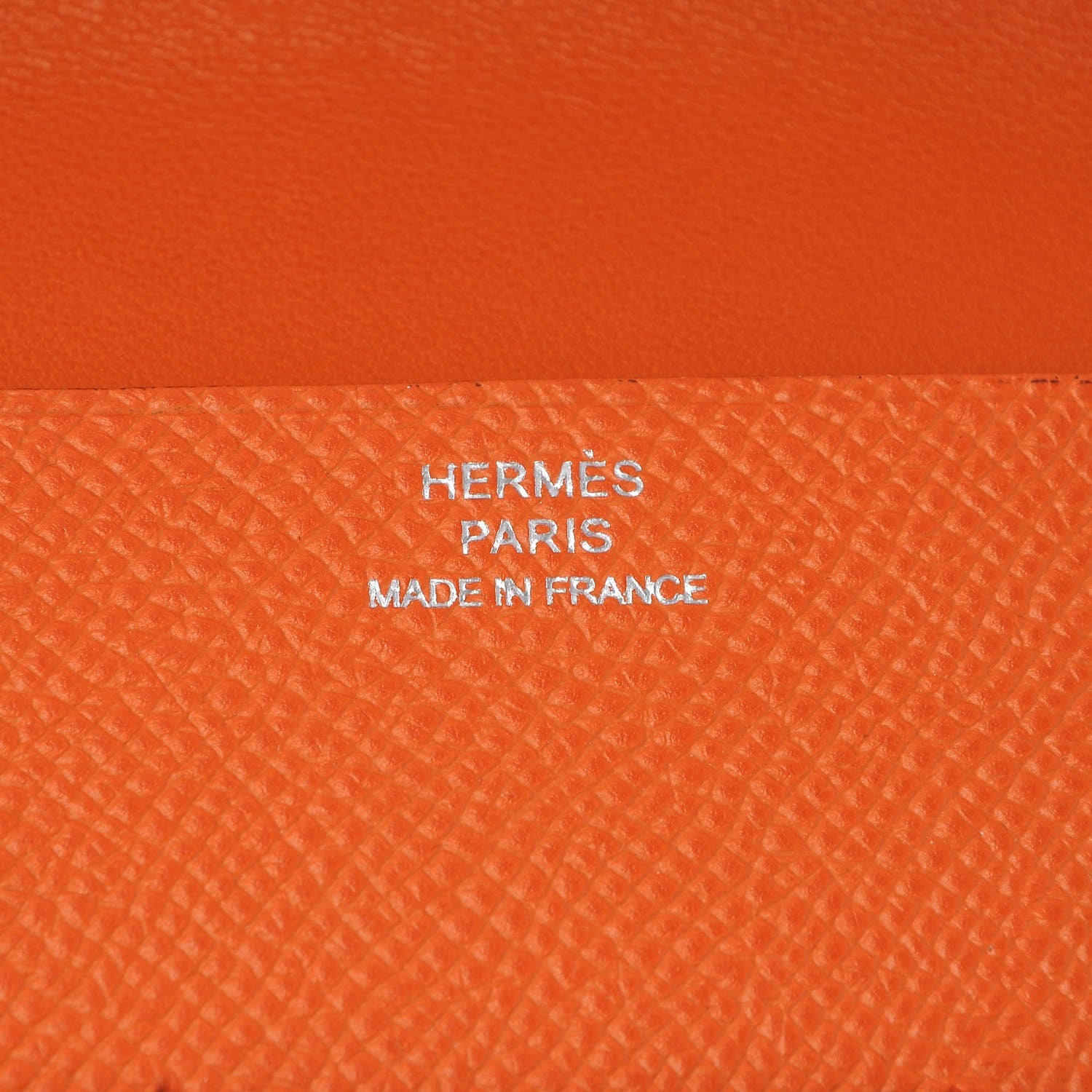 Hermes Epsom Checkbook Holder Wallet Orange 6 of 8