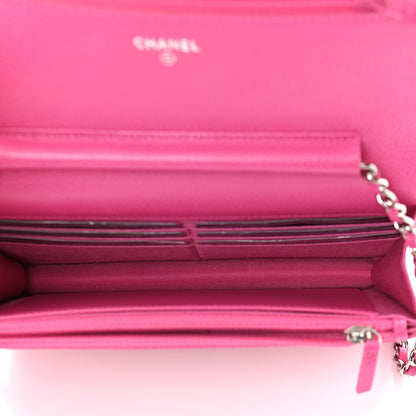 Chanel Caviar Quilted Wallet On Chain WOC Dark Pink 5 of 12