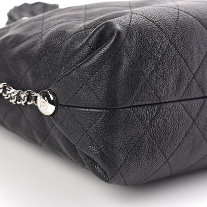 Chanel Grained Calfskin Stitched Medium Braided With Style Hobo Black 8 of 10