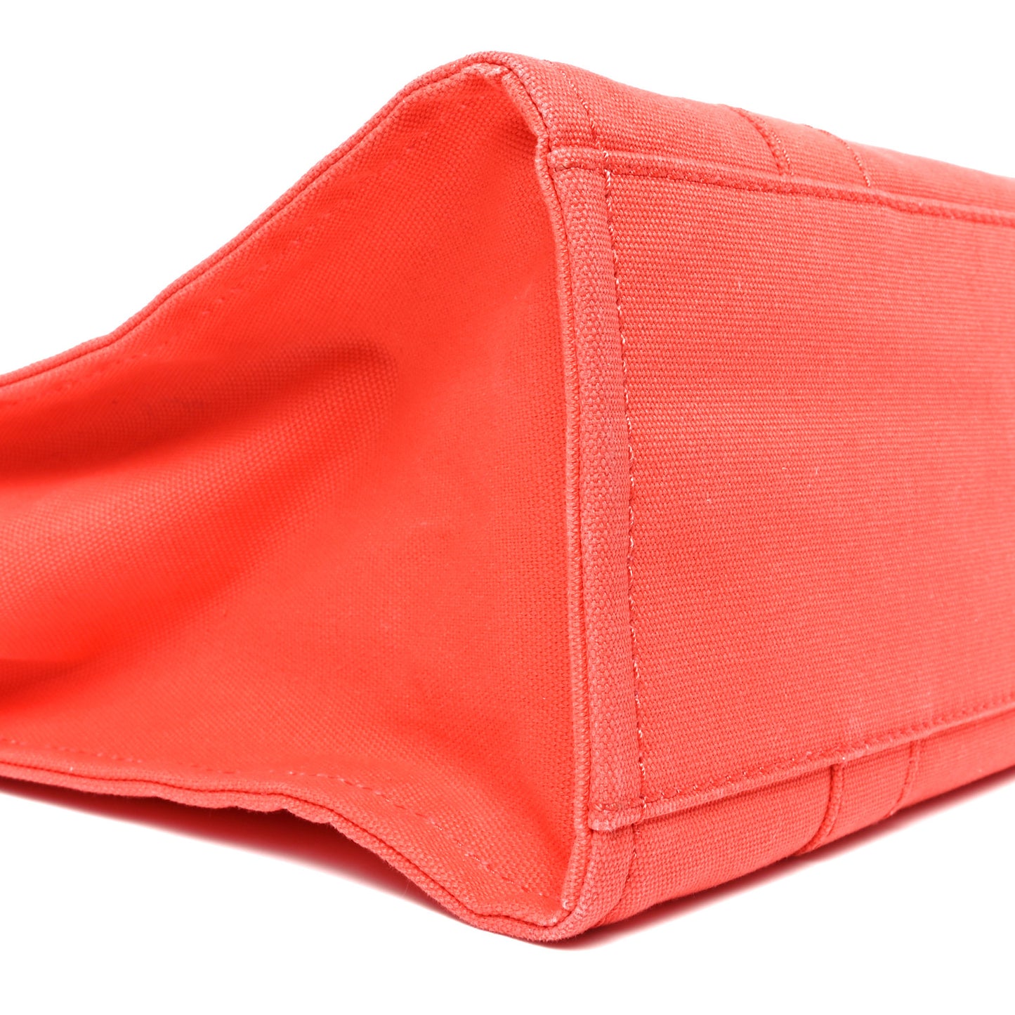 Cotton Canvas Medium The Traveler Tote Bag Electric Orange