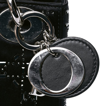 Christian Dior Satin Crystal Cannage Mini Lady Dior Navy 7 of 7
