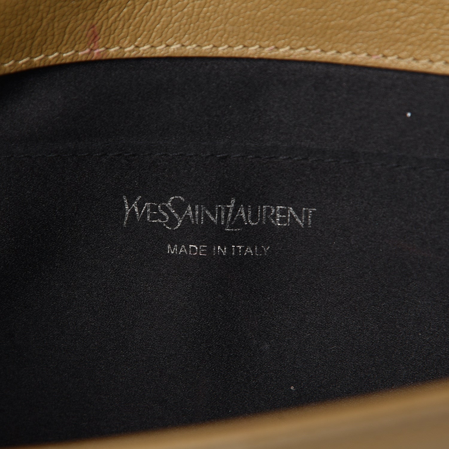 Saint Laurent Calfskin Monogram Large Belle De Jour Clutch Beige 6 of 9