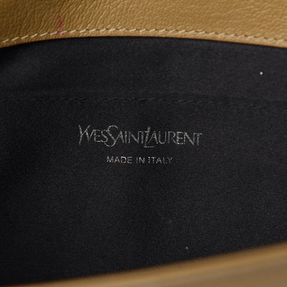 Saint Laurent Calfskin Monogram Large Belle De Jour Clutch Beige 6 of 9