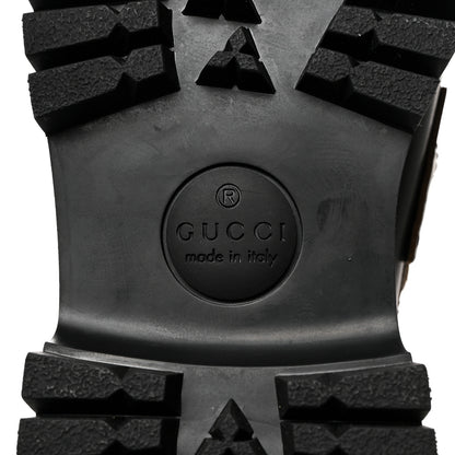 Gucci Cordovan Lux Womens Harald Horsebit 25mm Platform Loafers 38.5 Black 8 of 9