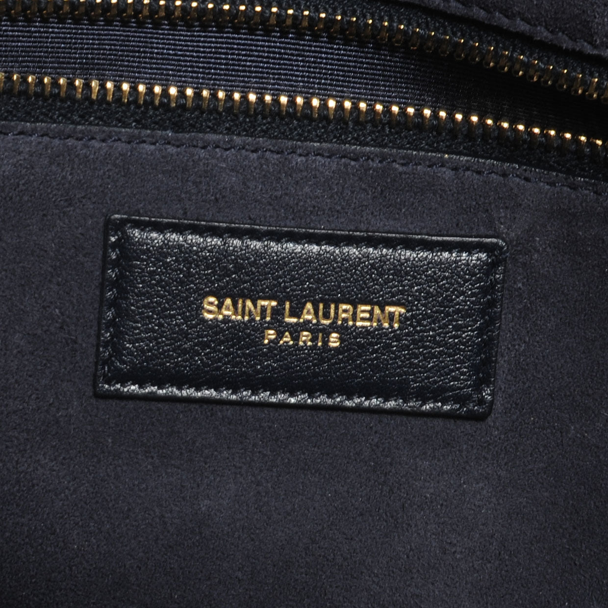 Leather Large Sac de Jour Carryall Midnight Blue