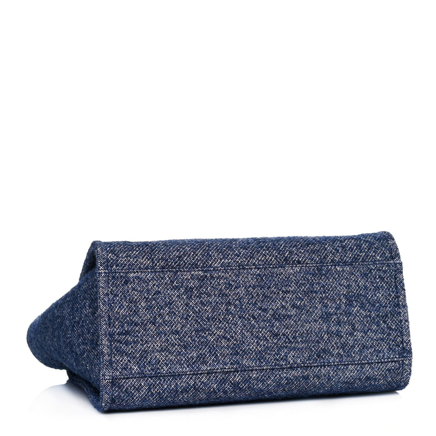 Mixed Fibers Calfskin Medium Deauville Tote Blue