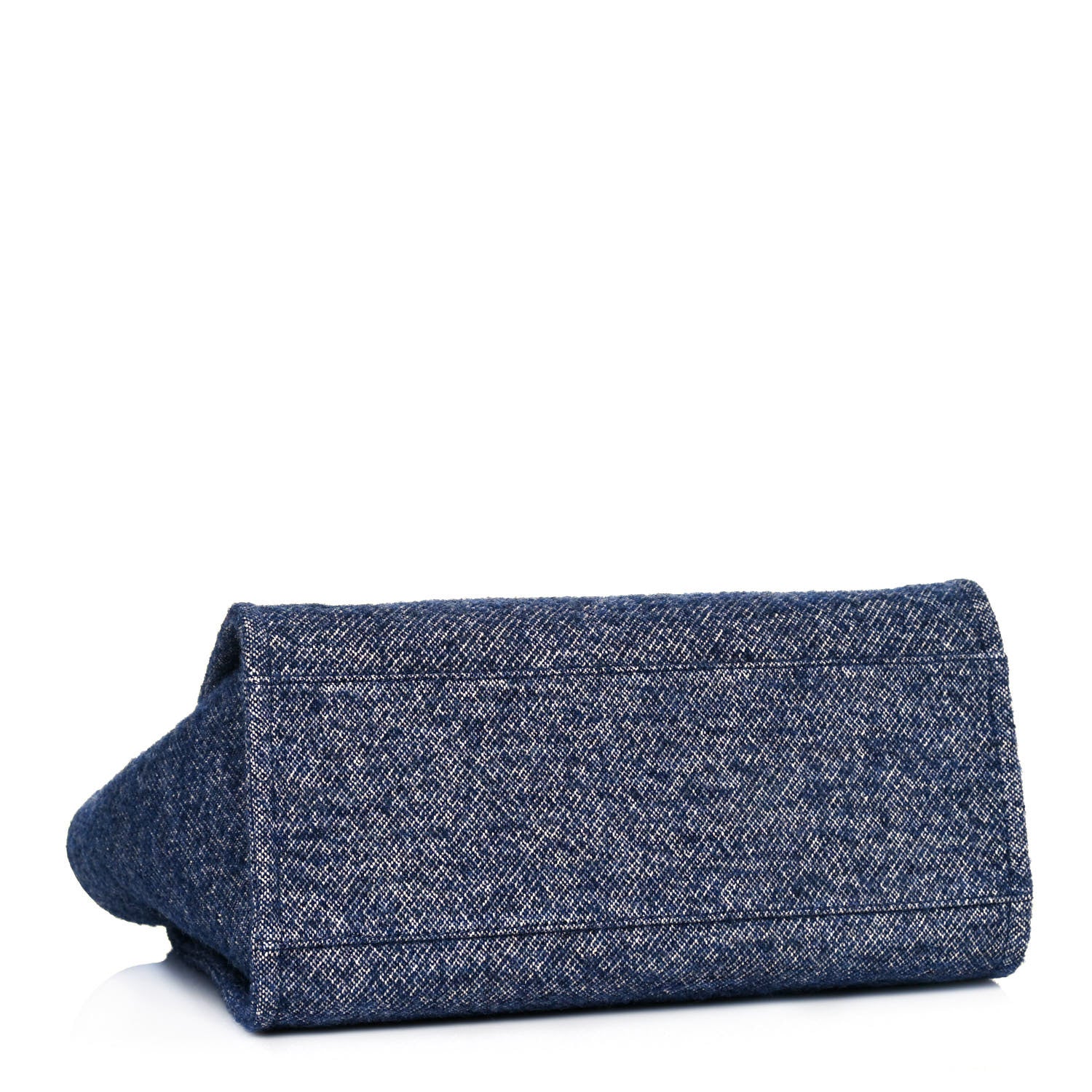 Chanel Mixed Fibers Calfskin Medium Deauville Tote Blue 4 of 13