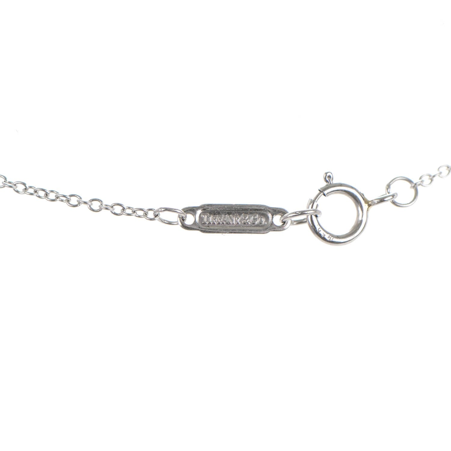 Tiffany Platinum Diamond Horseshoe Pendant Necklace 5 of 6