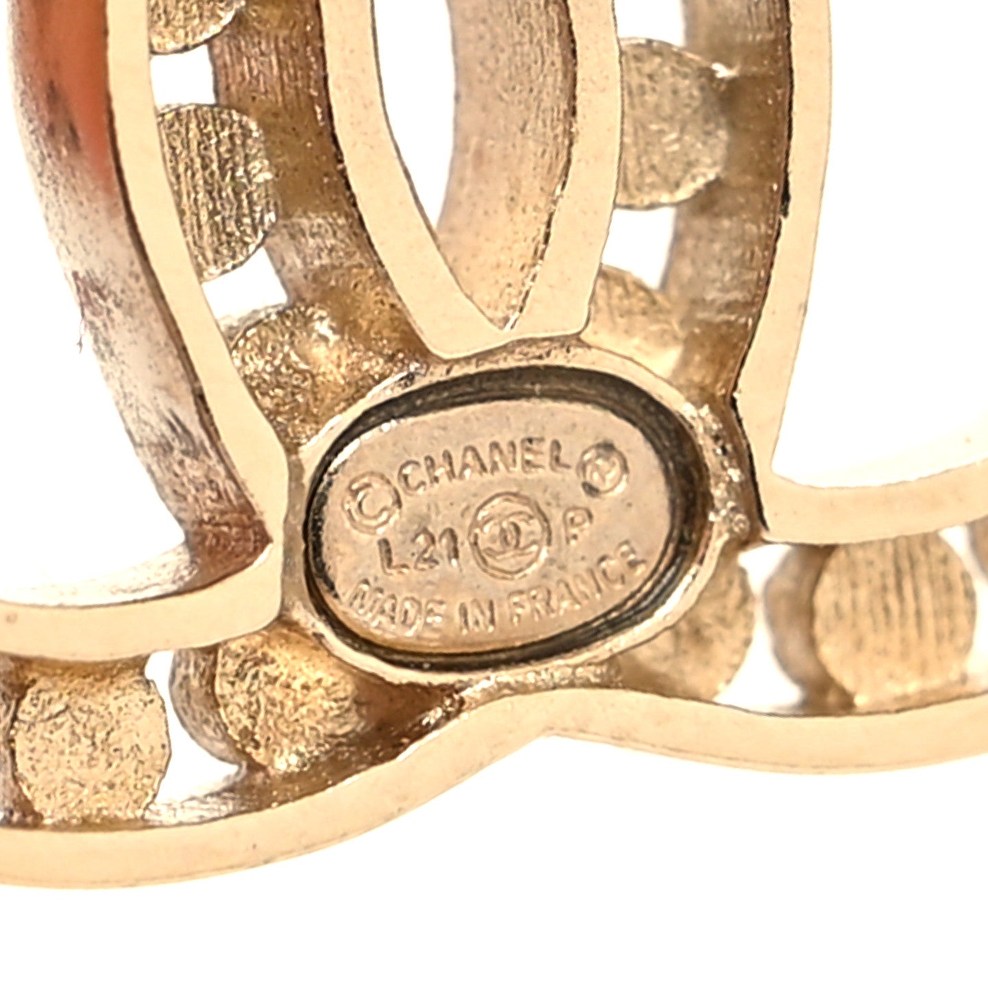 Chanel Crystal Large CC Earrings Gold 4 of 4