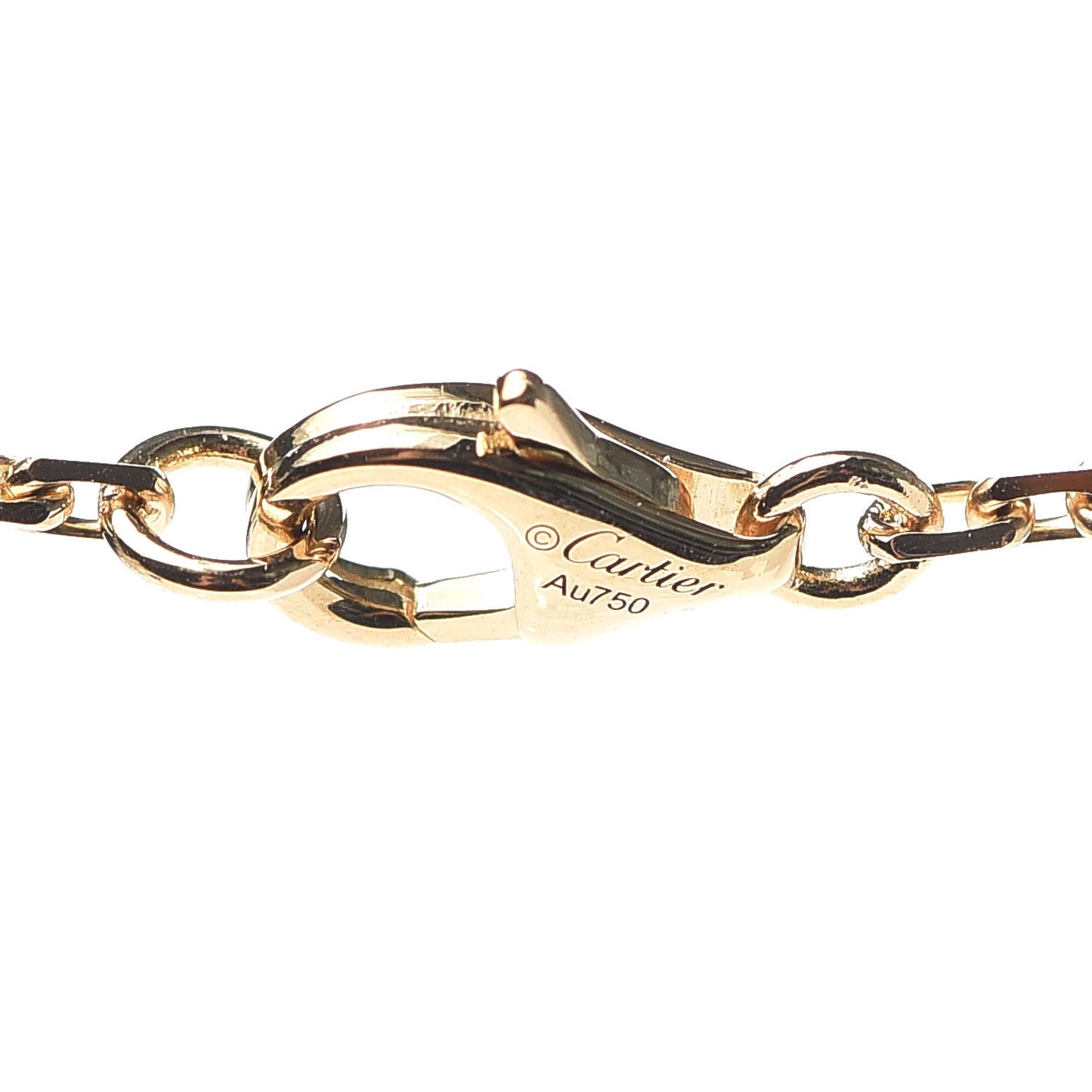18K Yellow Gold Diamond Interlocking LOVE Necklace