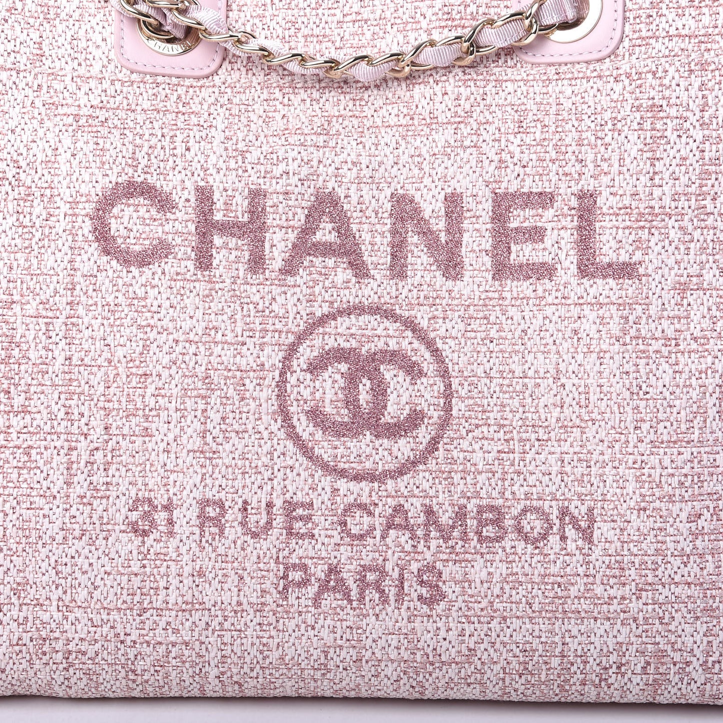 Straw Lurex Medium Deauville Tote Pink