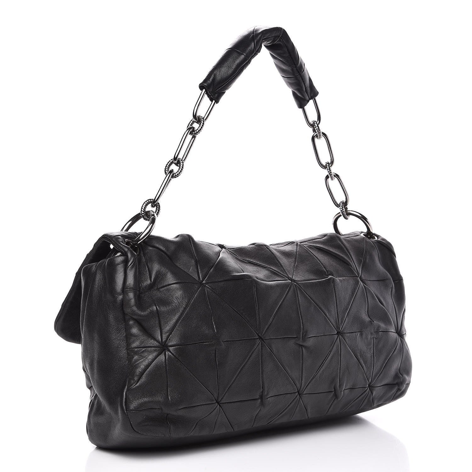 Chanel Lambskin Quilted Soft Squares Origami Flap Black 3 of 14