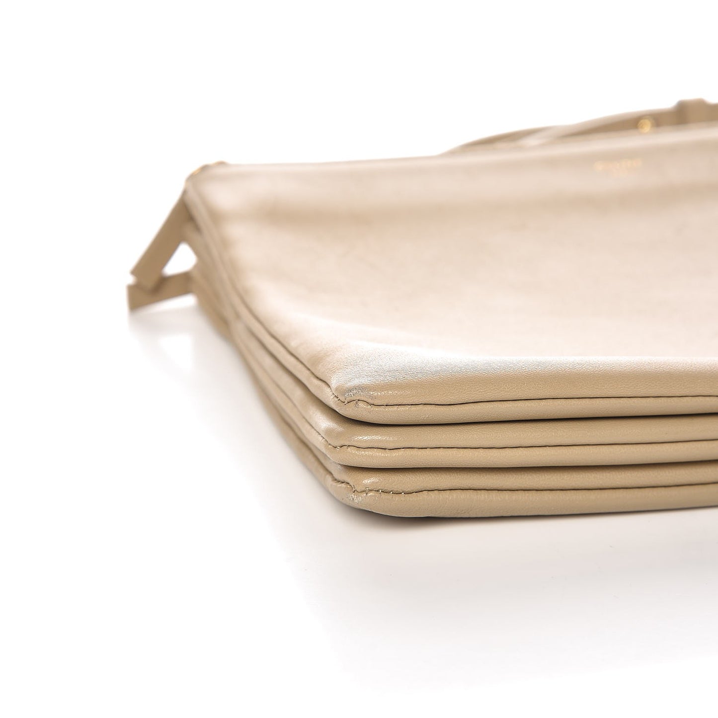 Lambskin Large Trio Crossbody Bag Beige