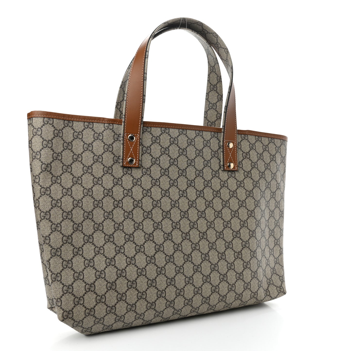 GG Plus Monogram Medium Signature Web Loop Tote Brown