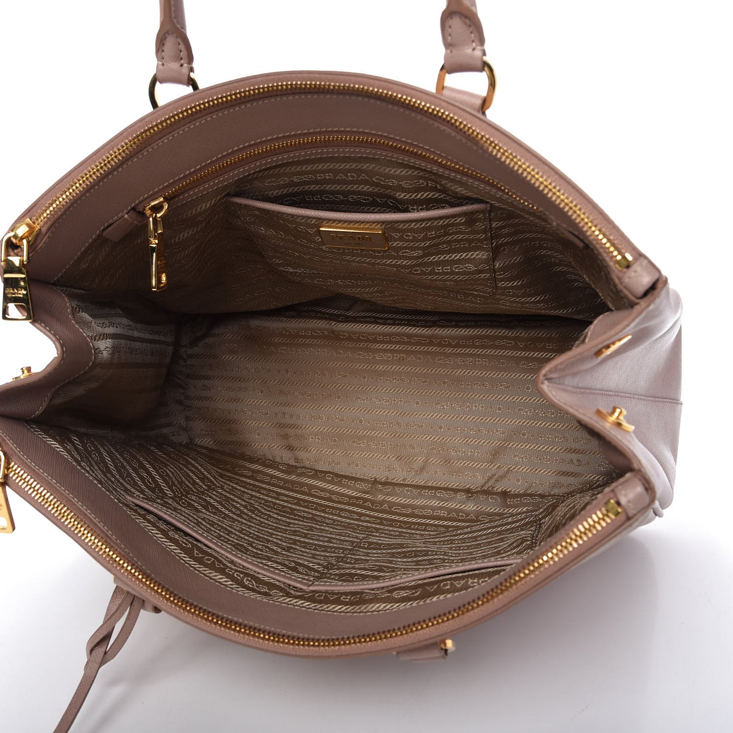 Saffiano Lux Medium Tote Cammeo