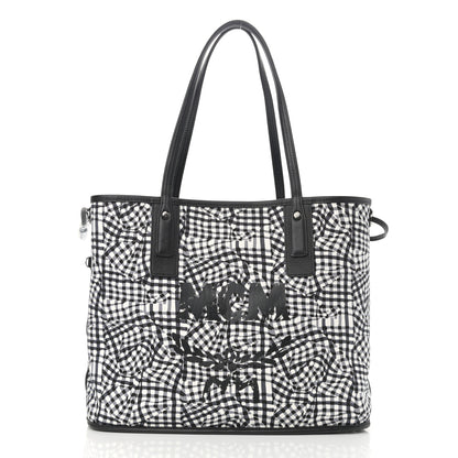 MCM Visetos Medium Liz Reversible Shopper Tote Black 4 of 16