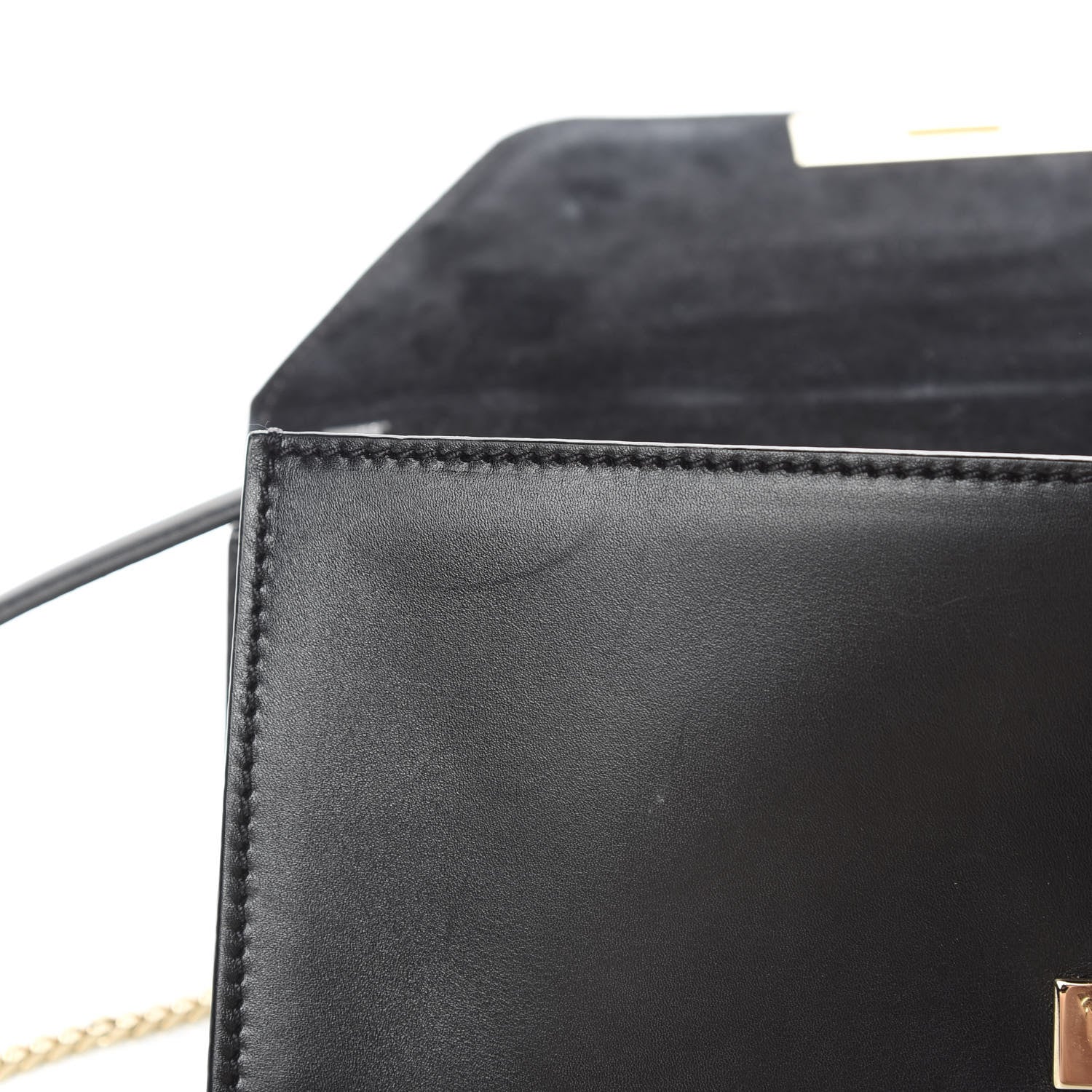 Valentino Garavani Vitello Demilune Chain Clutch Black 13 of 17