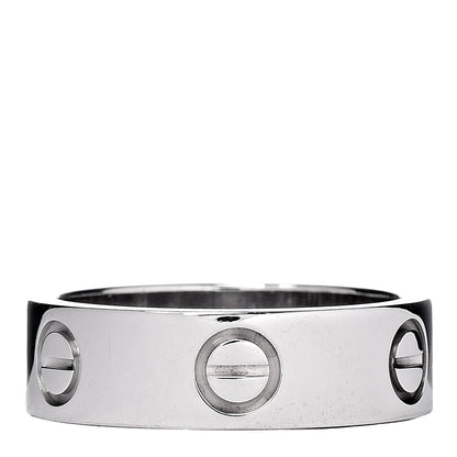 Cartier 18K White Gold 5.5mm LOVE Ring 51 5.75 1 of 4