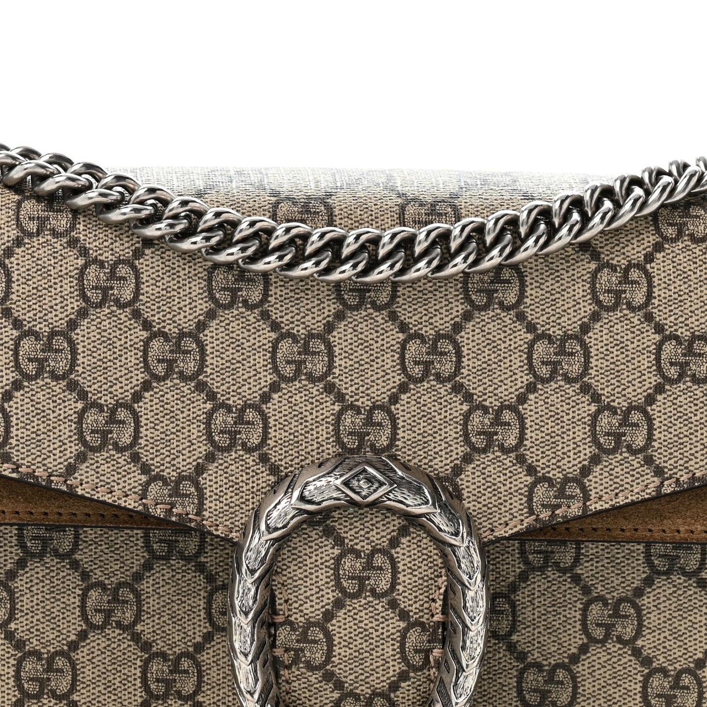 GG Supreme Monogram Small Dionysus Shoulder Bag Taupe