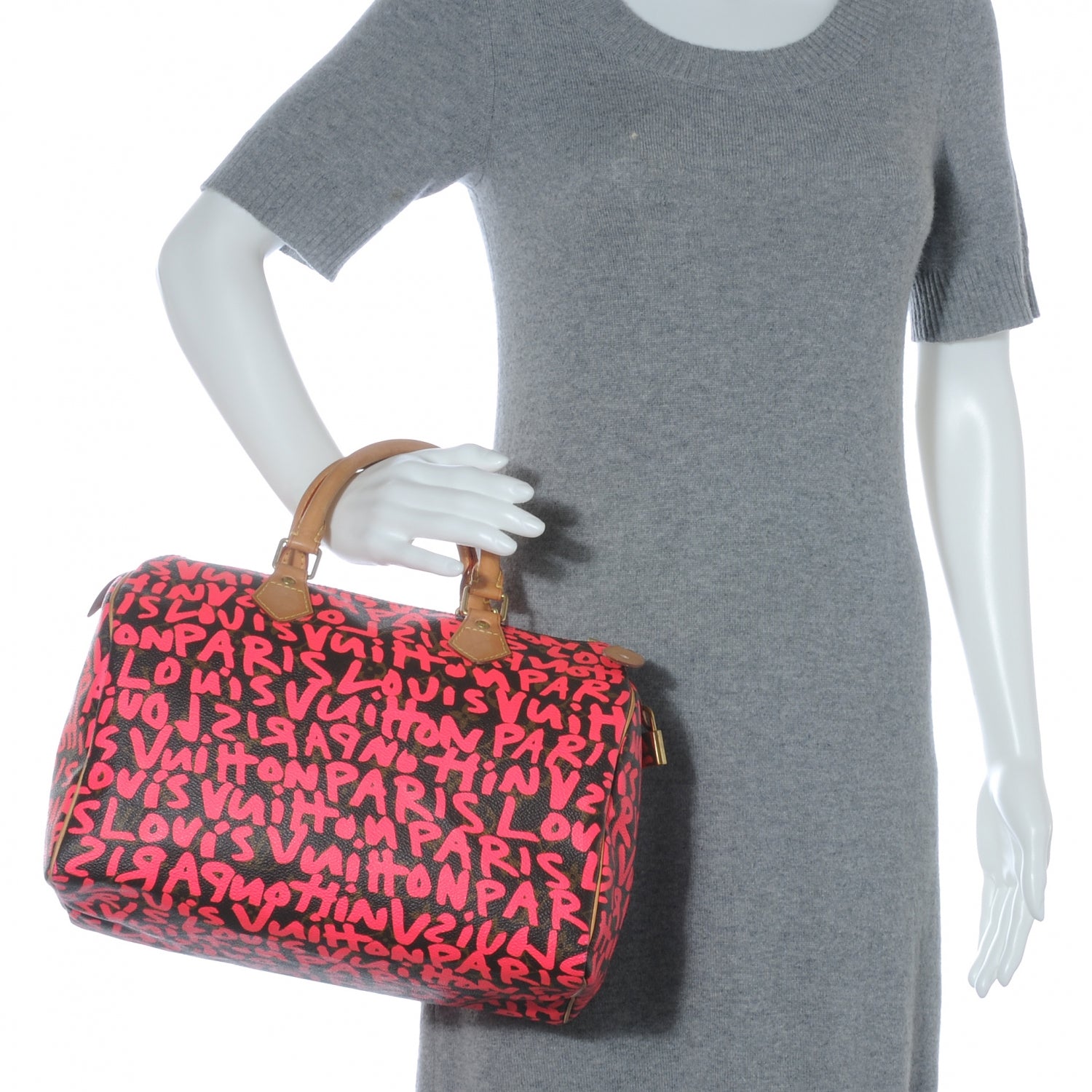 Louis Vuitton Monogram Graffiti Speedy 30 Fuchsia 2 of 7