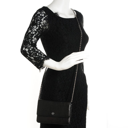 Chanel Goatskin Wallet on Chain WOC Black 2 of 7