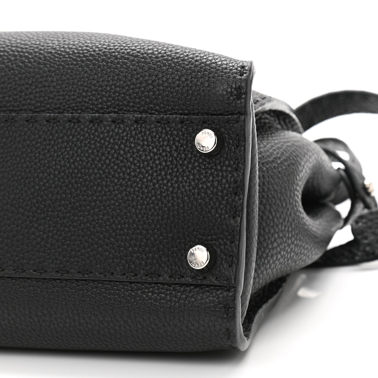 Cuoio Romano Selleria Bi-Color Medium Peekaboo Iconic Satchel Black Mou